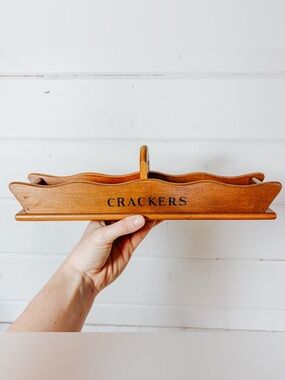 Vintage Wooden Cracker Holder / Cracker Server